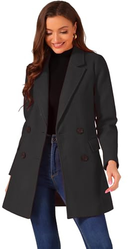 Allegra K Damen Klassisch Trench Coat