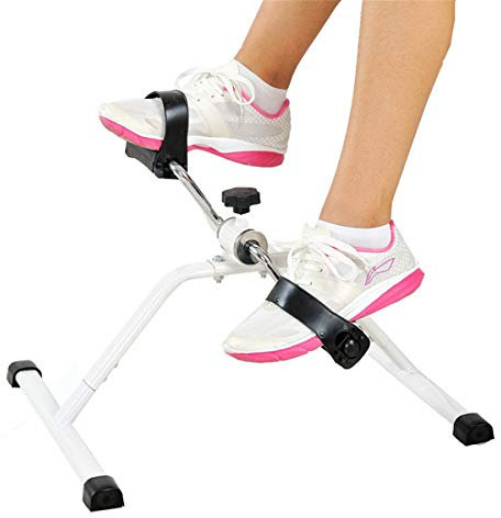 ZXLLAFT Mini Stepper, Pedal Exerciser Heimtrainer für Arm- / Beinübungen, Schreibtischpedalrad für Heim- / Bürotraining, Reha Low Impact Under Desk