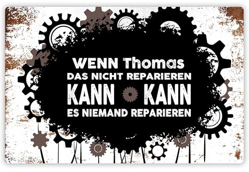 True Statements Personalisiertes Blechschild Aluminiumschild Retro Metallschild 20x30,5 cm