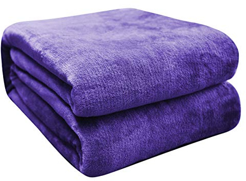 FARFALLAROSSA Manta Bebe Polar Franela Extra Suave, 70x100cm, Mantas Infantil, Violeta 2