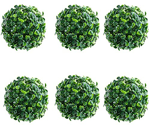 Framendino, Bolas artificiales para plantas de boj de 10,4 cm (10,4 cm), color verde