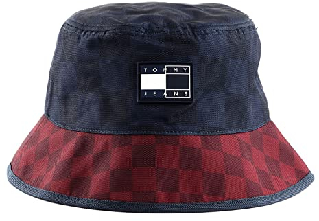 Tommy Hilfiger Hut TJM Collegiate Bucket Hat Checkerboard dunkelblau