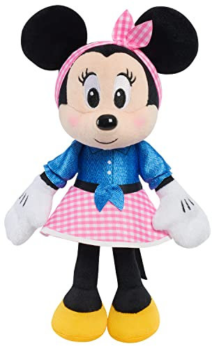 Disney Junior-Plüschtier Minnie Maus, 22,9 cm, kleines Plüschtier, superweicher Plüsch, Rollenspiel