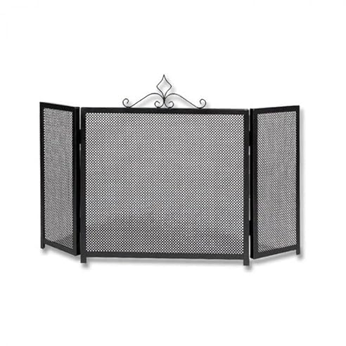 Protector de Forja de Tres Lados para Chimenea y Estufas de Leña. Producto Artesanal Fabricado en España. Ideal para el Hogar.