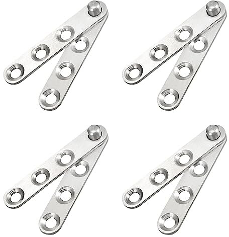 METALLIXITY 360° Drehbarer Zapfen Scharnier (59x11mm) 4Set Edelstahl Tür Scharniere - für Haus Küche Türenschrank Schränke