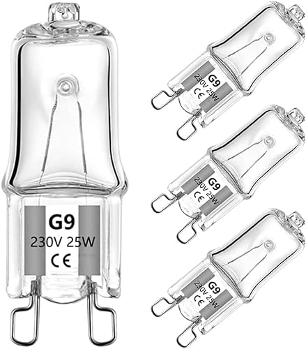 BXXKXMC Ampoule halogène G9 25W 230V Ampoules de remplacement à base à 2 broches, intensité variable, blanc chaud…