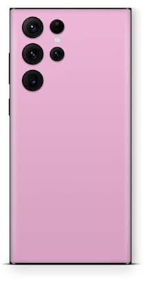 Skins4u Skin kompatibel mit Samsung Galaxy S24 Ultra Schutzfolie Skins Cover Design Aufkleber Schutz Folie Solid State pink