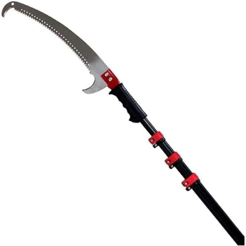 SSDDLZEQ Teleskop-Astsäge, rote ausziehbare Teleskop-Gartensäge, die for Beschneiden und Trimmen von Ästen und Blättern verwendet Wird (Size : 6m)