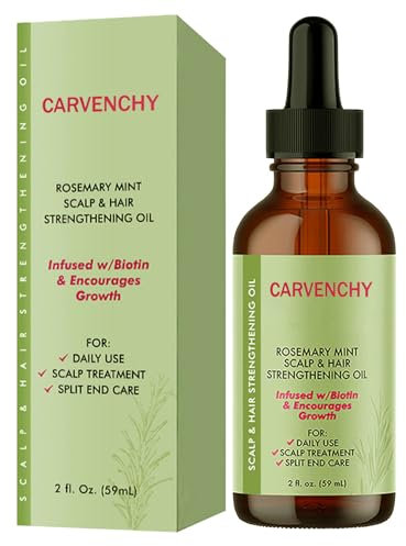 Olio di Rosmarino per Capelli, Organics Rosemary Mint Oil, Olio Essenziale Rosmarino Stimolano la Crescita dei Capelli, Nutre il Cuoio Capelluto