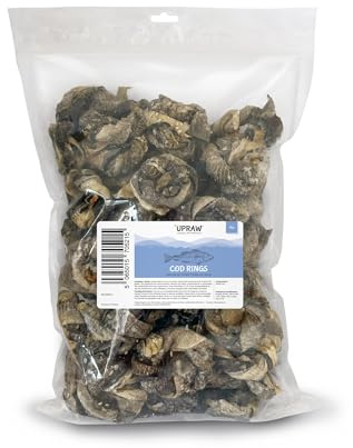 Cod Rings 1kg - Natural Healthy Dog Treat & Chew – Air-Dried, Grain-Free, Hypoallergenic - Low in Fat, Supports Dental Care - No Nasties, Just Pure Goodness