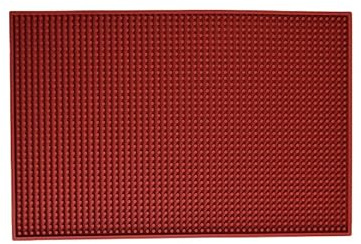 Namzi Tappetino da bar in gomma antiscivolo, vassoio antigoccia, per birra, bevande, bar di servizio (rosso, 30 x 45 cm)