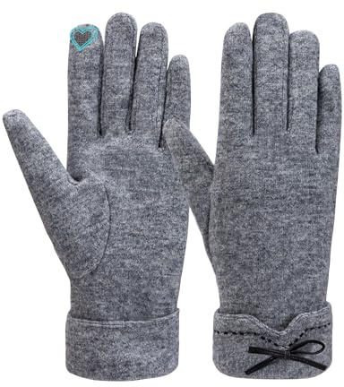 MELLIEX Handschuhe Touchscreen Damen Fleece Warm Winterhandschuhe Weiche Strickhandschuhe