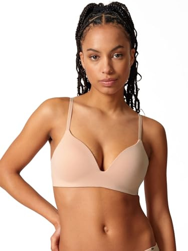 Skiny Damen Da. Triangel Gepaddet BH, Beige, 80A EU