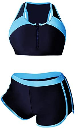 WILLBEST Badeanzug Damen schwarz Push up Tankini Oberteil Damen einzeln schwarz bauchweg Bikini mädchen 104 Badeanzug mit Cups Tankini große größen mit bügel Slip Set