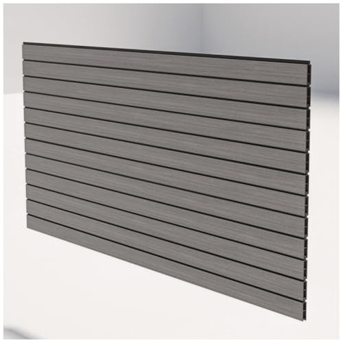 HORI Rhombus-Style WPC Sichtschutz | Stecksystem | Zaun | Garten | Gartenzaun | Lamellenzaun | Windschutz | Zaunelemente I 180 x 90 cm I Graubeige