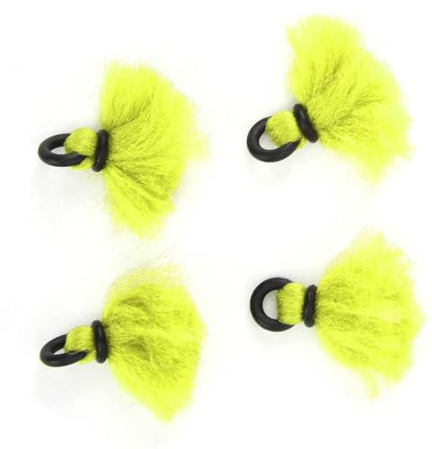 equlup 4Pcs flotteurs pour pêche à la Mouche, 33mm/1,3po Indicateurs de Touche pour Fil Flotteurs pour pêche à Mouche sèche Indicateurs de Touche Flotteurs pour positionnement des hameçons (Jaune)