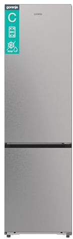 Gorenje NRB620C6X4WFE Kühl-Gefrierkombination/Freistehend/EEK: C/34dB/413 Liter/ConnectLife/Total No Frost/SuperSilent/AdaptTech/Big Volume/MultiAirflow/Convertzerozone/HxBxT:203x59,5x65,8cm/Grau