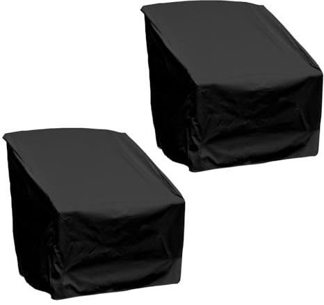 Générique Housses pour Fauteuil Pivotant Extérieur,Lot de 2 Housses Imperméables Rotatives pour Salon de Jardin | Protection Mobilier Jardin en Tissu Oxford Renforcé Résistant Aux Intempéries