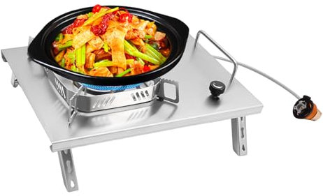 Cuisinière de camping Cuisinière de camping de table pliante Outdoor cuisson gaz 2600W, Cuisinière de camping pliante pour l'extérieur, Cuisinière de camping à gaz pour la randonnée