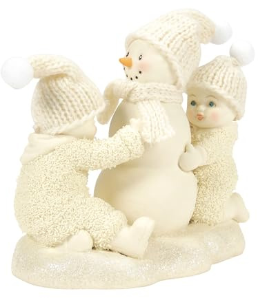 Department 56 Snowbabies Snow Fun Let's Build a Snowman Figurine, 4.33 Inch, Multicolor