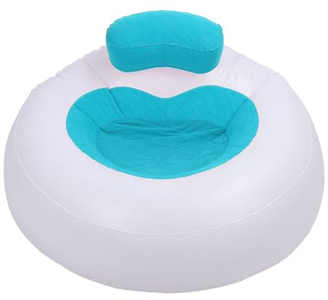 SENECESLI Aufblasbares Sofa, Einfache Reinigungsherzform Aufblasbare Lounge -Stuhl für das Schlafzimmer für den Outdoor (Blue)