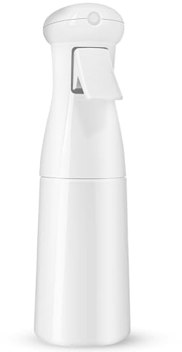 HOTUT Vaporisateur Cheveux 200ML, Flacon Pulvérisateur Continu Ultra Fin, Bouteille Vide de Spray Réutilisable pour Coiffeurs, Alcool, Plantes et Soin du Visage, Salon, Jardinage, Nettoyage, Blanc