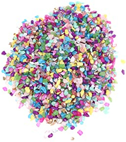 PRETYZOOM Gravier Verre Couleurs Décoratives Irrégulières pour Bijoux DIY Bracelets Colliers et Décoration Intérieure