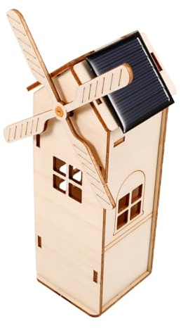 NOLITOY Selbstgemacht Solar Windmühle Holz Bastelset Für Kinder Solarbetrieben Montagesatz Wissenschaftsexperimente Windmühlen Spielzeug Zum Selberbauen Für Freizeit Und Lernen