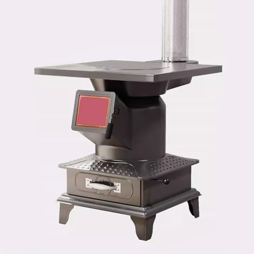 Wood Burning Stove Indoor Heating, Multifunctional Outdoor Stove Made of Thickened Steel, with Chimney for Outdoor Cooking BBQ Tent Indoor Villa Shelter