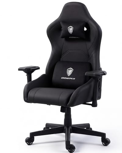 Dowinx Gaming Stuhl,Ergonomischer Chair,Gamer Sessel,Schwarz