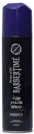 BARBERTIME Haarfarbespray 150 ml | Temporäre Haarfarbe für Kinder & Erwachsene | Leicht auswaschbar | Für Halloween, Cosplay, Festival & Party | Farbintensives Styling ohne Dauerfärbung (Lila)