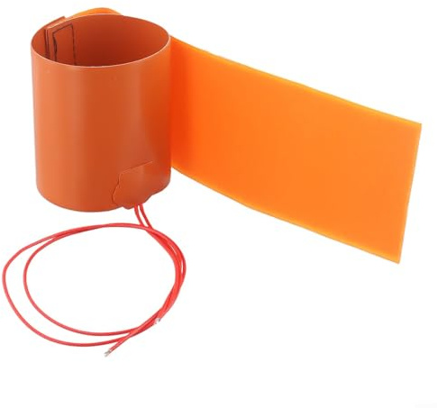 Comgooldool 12V 240W Flexible Silikon Flaschenheizung Pad Matte für Wohnwagen, Wohnmobil & Boot Nutzung - 10 x 30cm Orange Heizelement mit 50cm Kabel für 12V DC Power Systems