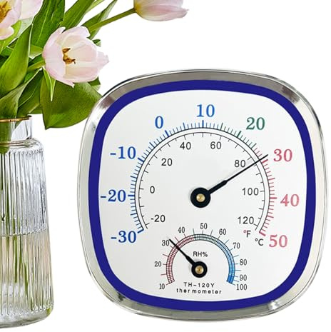 Termómetro e higrómetro para casa | Monitor de humedad – Medidor de humedad doméstica, para biblioteca, oficina, apartamento, sótano, salón, habitación de los niños, invernadero, armario, amantes de