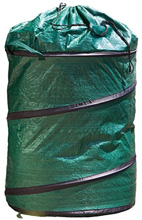 Windhager – Sacco da Giardino Pop Up Fogliame Stesso aufste llend Spring Sacco 120 L, Chiusura con Coulisse Pieghevole, Verde, 50 x 50 x 60 cm, 06739