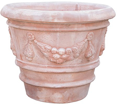 Biscottini Växtkruka utomhus 60 x 50 cm - Utomhus stora terrakotta krukor - blomkrukor för utomhusbruk - stor utomhuskruka