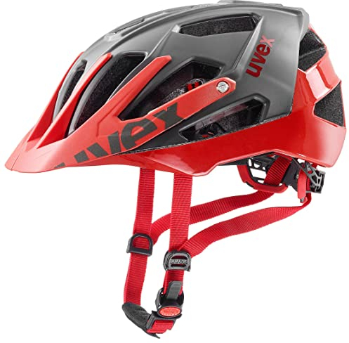 uvex Unisex – Erwachsene, quatro Fahrradhelm, grey red, 56-61 cm
