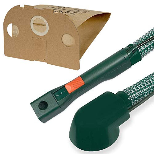 PRIMEBAG ESS Elektroschlauch mit 10 Beutel passend für Vorwerk Tiger 251 | reißfester Elektro-Saugschlauch, Staubsaugerbeutel, starke Saugleistung