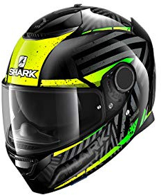 Shark Motorradhelm SPARTAN 1.2 KOBRAK KYG, Schwarz/Gelb, XXL