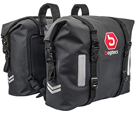 Motorrad Satteltaschen Wasserdicht Bagtecs WP8 2x30L Rollverschluss Seitentasche