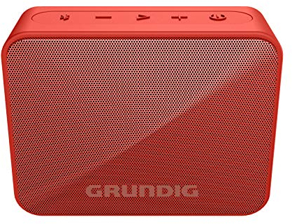 Grundig GBT Solo Red - Bluetooth Lautsprecher, 30 Meter Reichweite, mehr als 20 Std. Spielzeit, Rot