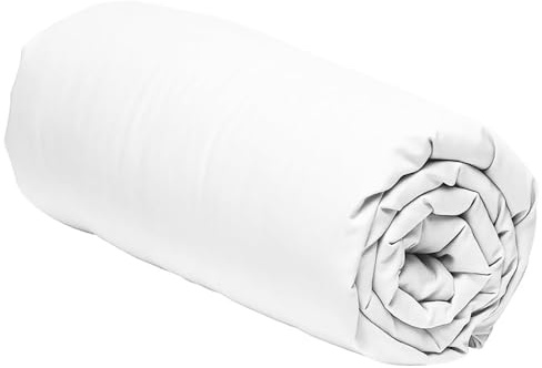 Duquennoy & Lepers – Drap Housse 2 Personnes 140x190 CM – Percale 80 Fils 100% Coton – Qualité Hôtel – Bonnet 30 CM – Spécial Matelas Épais – Doux, Respirant & Résistant – Uni Blanc