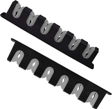 SAVITA 1 Paar Angelrutenhalter Wand, Horizontal Angelrute Halterung Boot Aufbewahrung von 6 Stangen Rutenhalter Angeln für Wand Garage Boot (Schwarz und Grau)