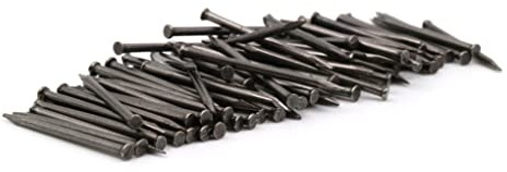 Design61 100x Stahlstifte Stahlnägel Sockelleistenstifte Nagel 1,5 x 15 mm Flachkopf Senkkopf Blank