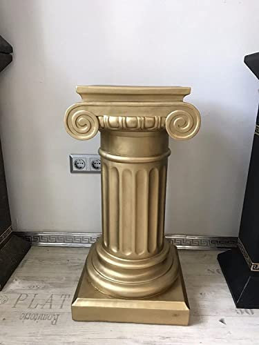 Säule Mäander Style Beistelltisch Dekosäule 85cm Griechische Antik Retro Rokoko Säule Barock Blumenständer Podest Handbemalt