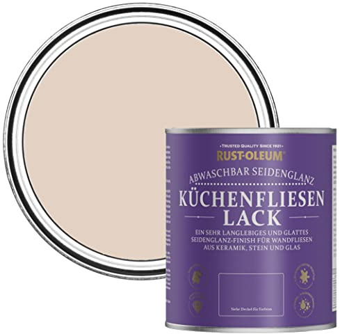 Rust-Oleum Pink water resistant Kitchen Tile Paint in Satin Finish - Homespun 750ml