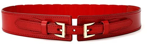 COOKOE Taillengürtel Breite Kummerbunds Stoff Elastisch Rot Kummerbunds Mantel Dekorative Dame Einfaches Design Kleid Rock Gürtel