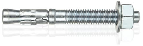 QTLCOHD 1/2 x 3-3/4 Inch Concrete Anchors Carbon Steel Wedge Anchor Bolts for Concrete (Box of 60)
