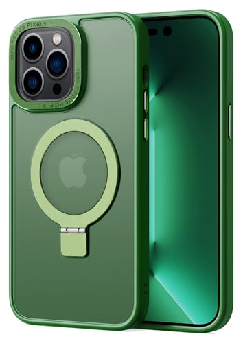 2NSPDRGNI Magnetic Case Compatible with iPhone 11 Pro Max,Translucent Matte Back Non-slip Phone Cover Protective Shockproof with Stand,Green