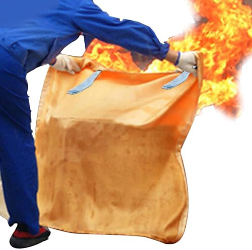 Decorhome Manta ignífuga de fibra de vidrio recubierta de silicona, resistente al calor, para el hogar, equipo de protección antiadherente para sartén, fuego eléctrico