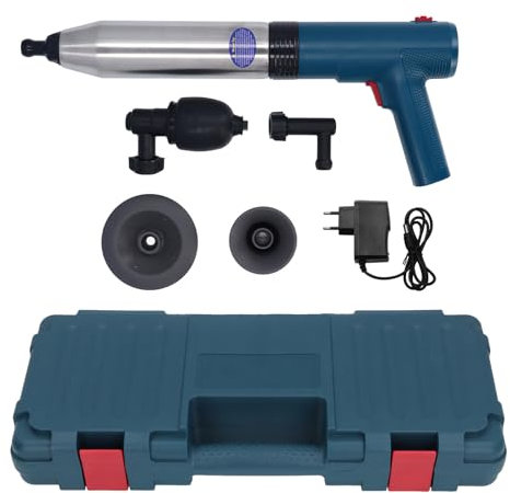 Stantuffo Elettrico per WC, Pistola a Stantuffo Elettrico Ad Alta Pressione con Barometro Visivo, Pistola per Intasare lo Scarico per Carichi Pesanti, Pistola per Sbloccare (EU)